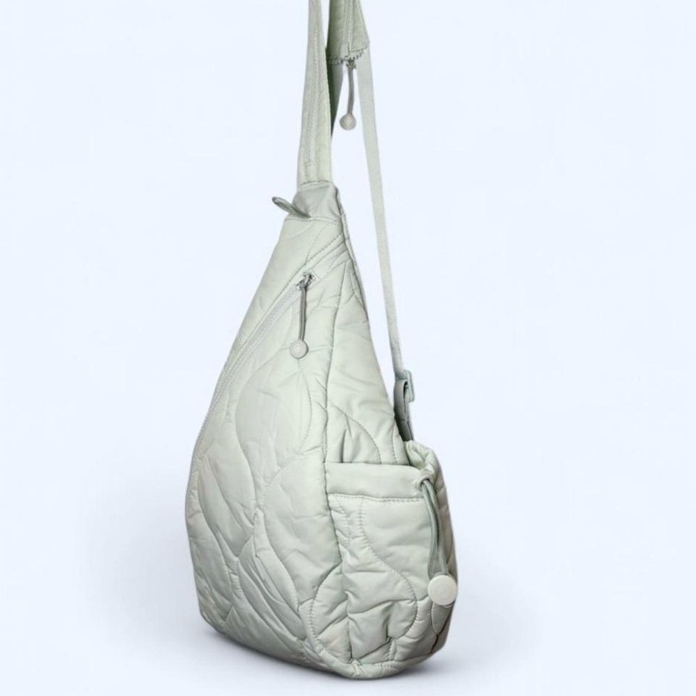 Vera Bradley Quilted Sling Bag in Pale Mint Green
